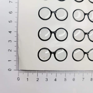 Adhesive Resin Eye Glasses for Clays MNC 522  3cm 66 Units