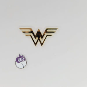 Acrylic Wonder Woman Sign Appliques for Hairbow and DIY Projects - GOLD