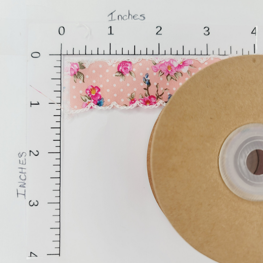 Vintage Floral Ribbon - 1" (25mm) - Sold by the Yard