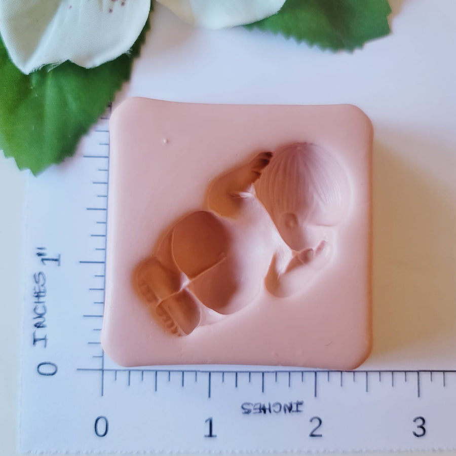 (Minor Defects) Baby on diapers silicone mold S.A. #1
