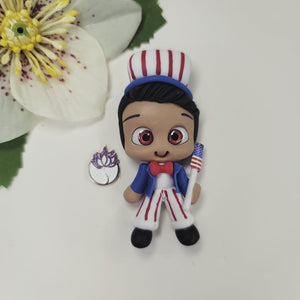 Obama #438 Clay Doll for Bow-Center, Jewelry Charms, Accessories, and More