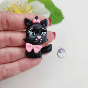 Felix Cat #213 Clay Doll for Bow-Center, Jewelry Charms, Accessories, and More