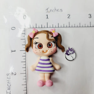 Flor The Mascote #667 Clay Doll for Bow-Center, Jewelry Charms, Accessories, and More