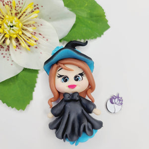 Witch Alora #578 Clay Doll for Bow-Center, Jewelry Charms, Accessories, and More