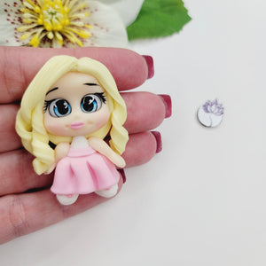 Selah #506 Clay Doll for Bow-Center, Jewelry Charms, Accessories, and More