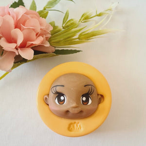 Cute Love Cake top head with mouth Silicone Mold M.D. #84