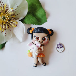 Serena #507 Clay Doll for Bow-Center, Jewelry Charms, Accessories, and More
