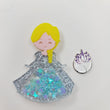 Load image into Gallery viewer, ACR#38 Princess Glitter Double Acrylic Apliques
