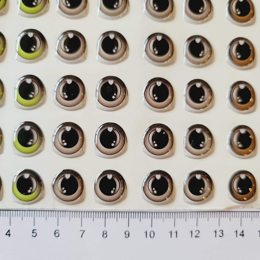 Adhesive Resin Eyes for Clays Multicolor MNC 355-M 42Pairs