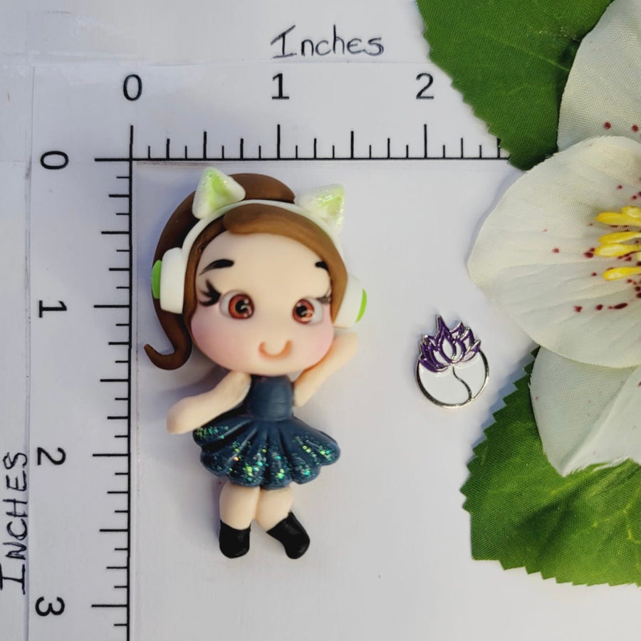 Arianna G #034 Clay Doll for Bow-Center, Jewelry Charms, Accessories, and More