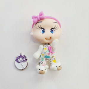 Baby Alita #046 Clay Doll for Bow-Center, Jewelry Charms, Accessories, and More