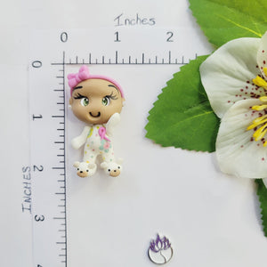 Baby Bisa #048 Clay Doll for Bow-Center, Jewelry Charms, Accessories, and More