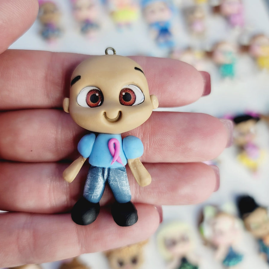 Calvin #094 Clay Doll for Bow-Center, Jewelry Charms, Accessories, and More