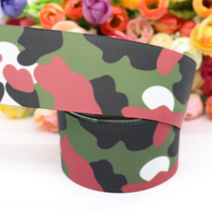 Camouflage Grosgrain Ribbon - 1 1/2" (38mm) - Sold by the Yard