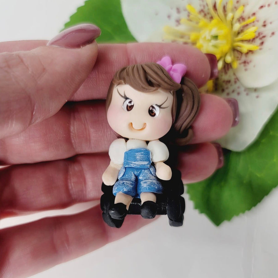 Dora #156 Clay Doll for Bow-Center, Jewelry Charms, Accessories, and More