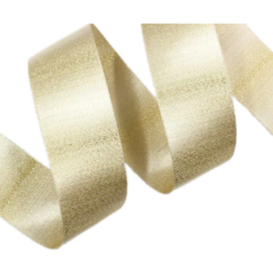 Gold and Silver Weft Double Face Ribbon - 1 1/2" (38mm) - Sold by the Yard
