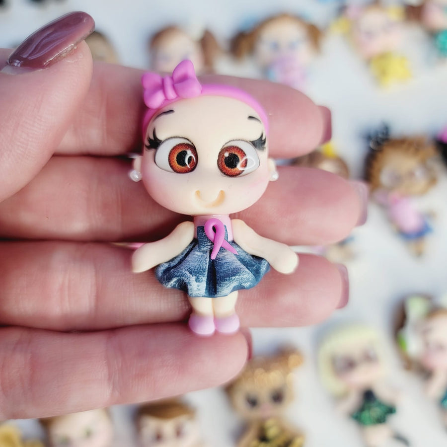 Elis #189 Clay Doll for Bow-Center, Jewelry Charms, Accessories, and More