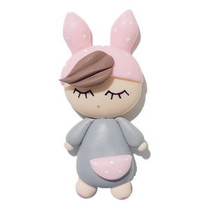 MeToo Bunny Grey #373 Clay Doll for Bow-Center, Jewelry Charms, Accessories, and More