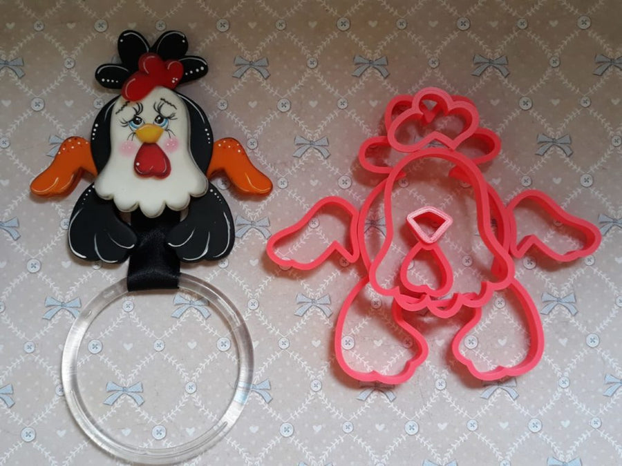 Cute Chicken #1  Craft Plastic Cutters - 1259 M.A. 12cm