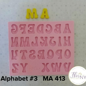 Alphabet #3 Silicone Mold MA 413