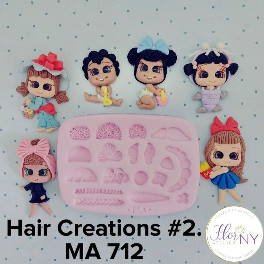 Hair Creations #2 Silicone Mold MA 712