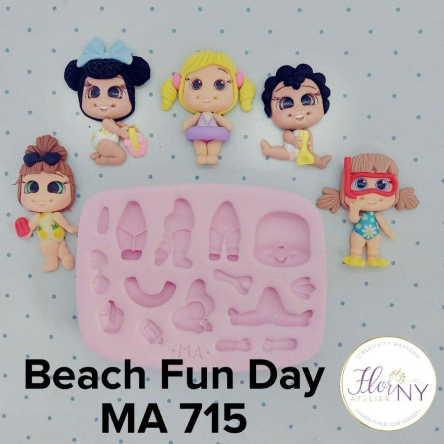 Beach Fun Day Silicone Mold MA 715