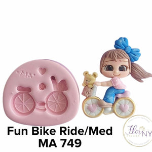 Fun Bike Ride Med Silicone Mold MA 749