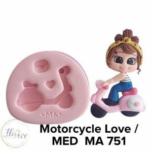 Motorcycle Love Med Silicone Mold MA 751