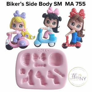 Biker's Side Body Small Silicone Mold MA 755