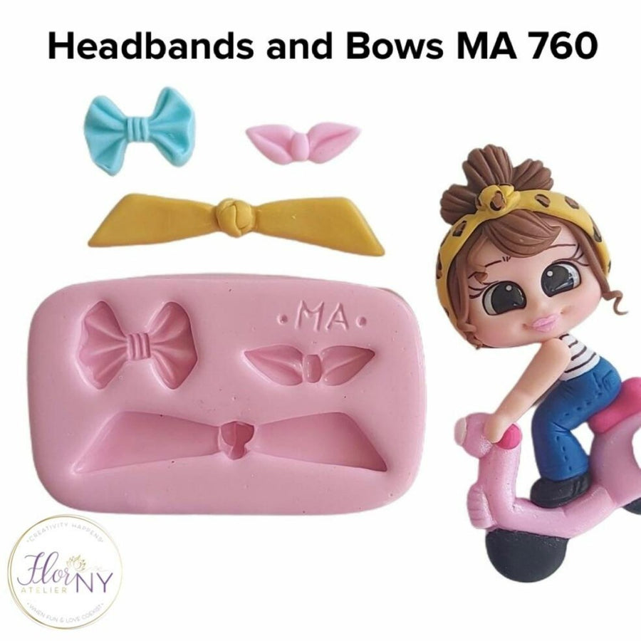 Headband and bows Silicone Mold MA 760