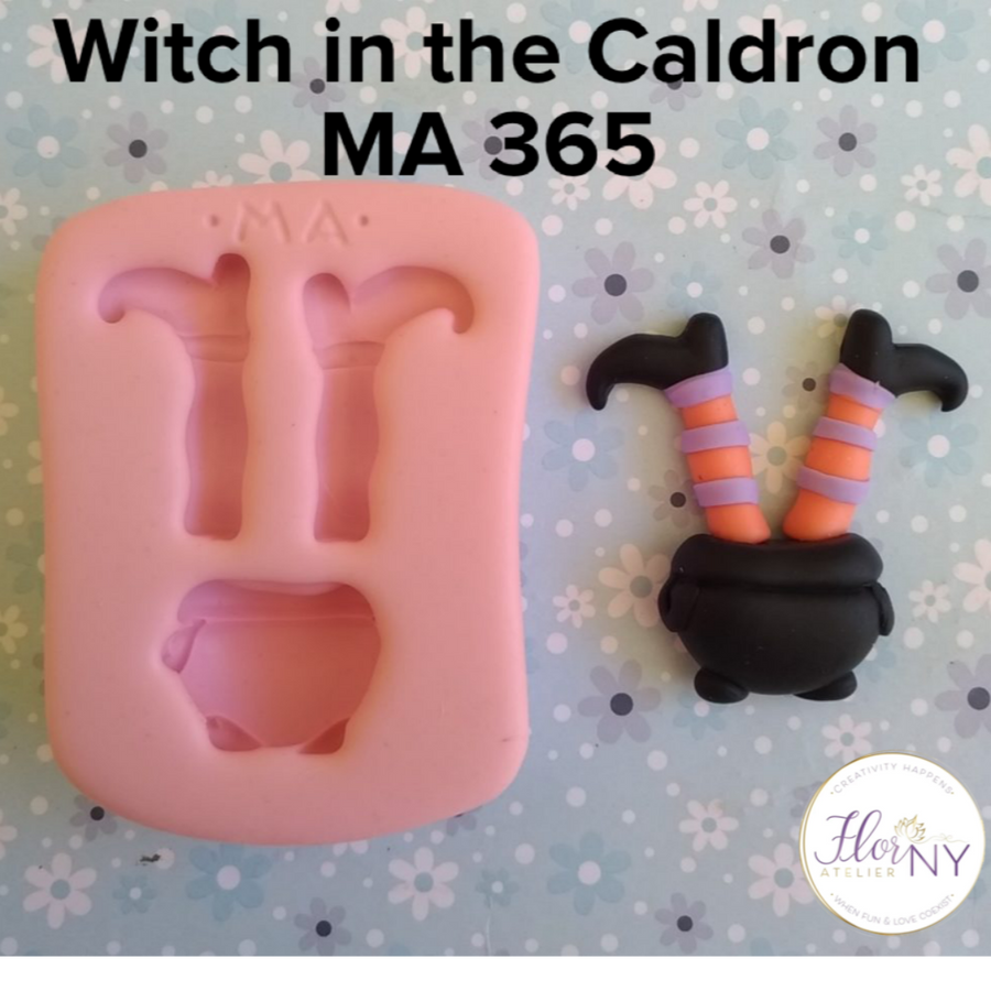 Witch in the Caldron Silicone Mold MA 365