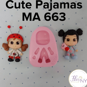 Cute Pajamas Silicone Mold MA 663