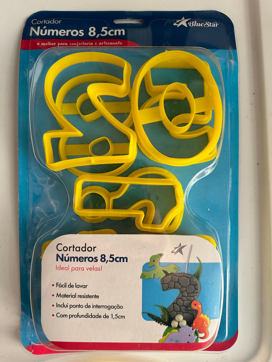 Numbers 8.5 cm  Plastic Cutters - Blue Star