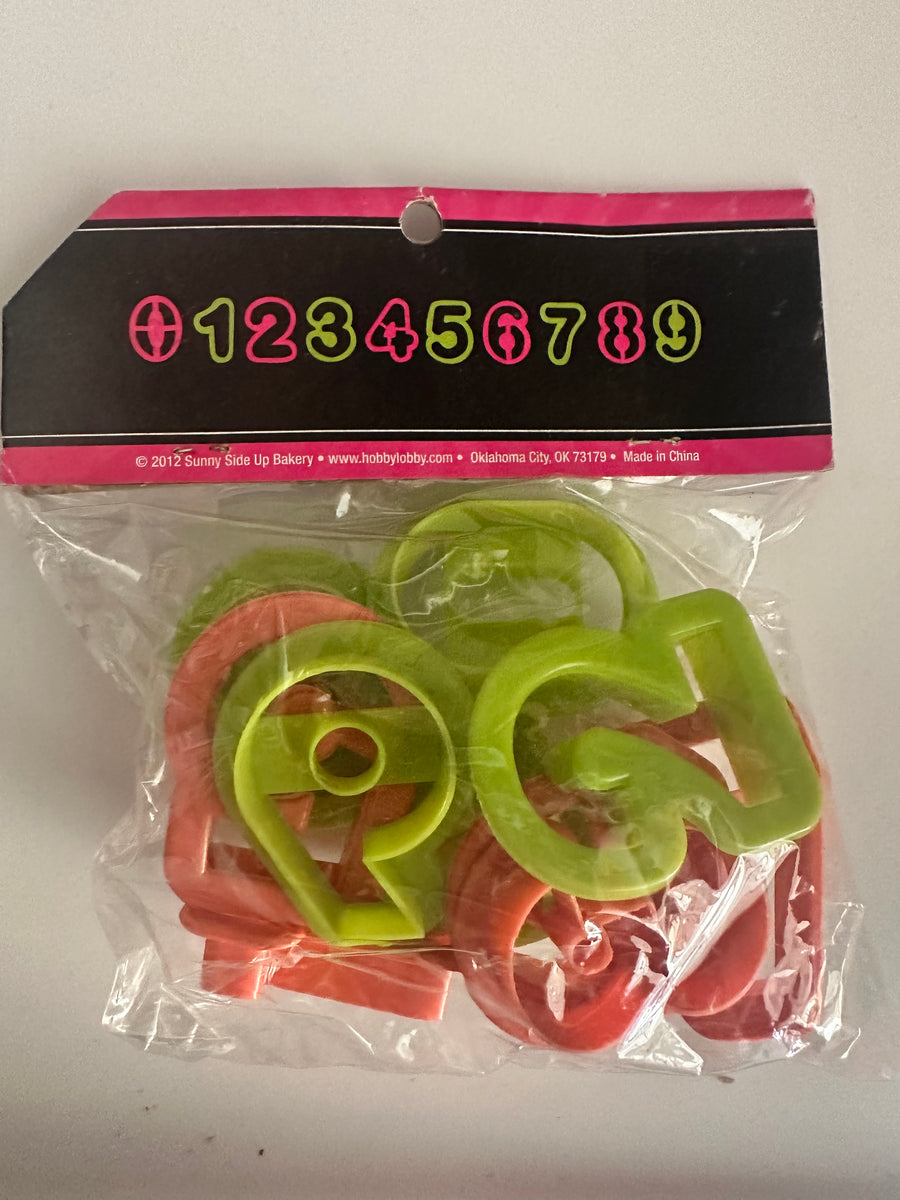 Number Plastic Cutters  5.5 cm