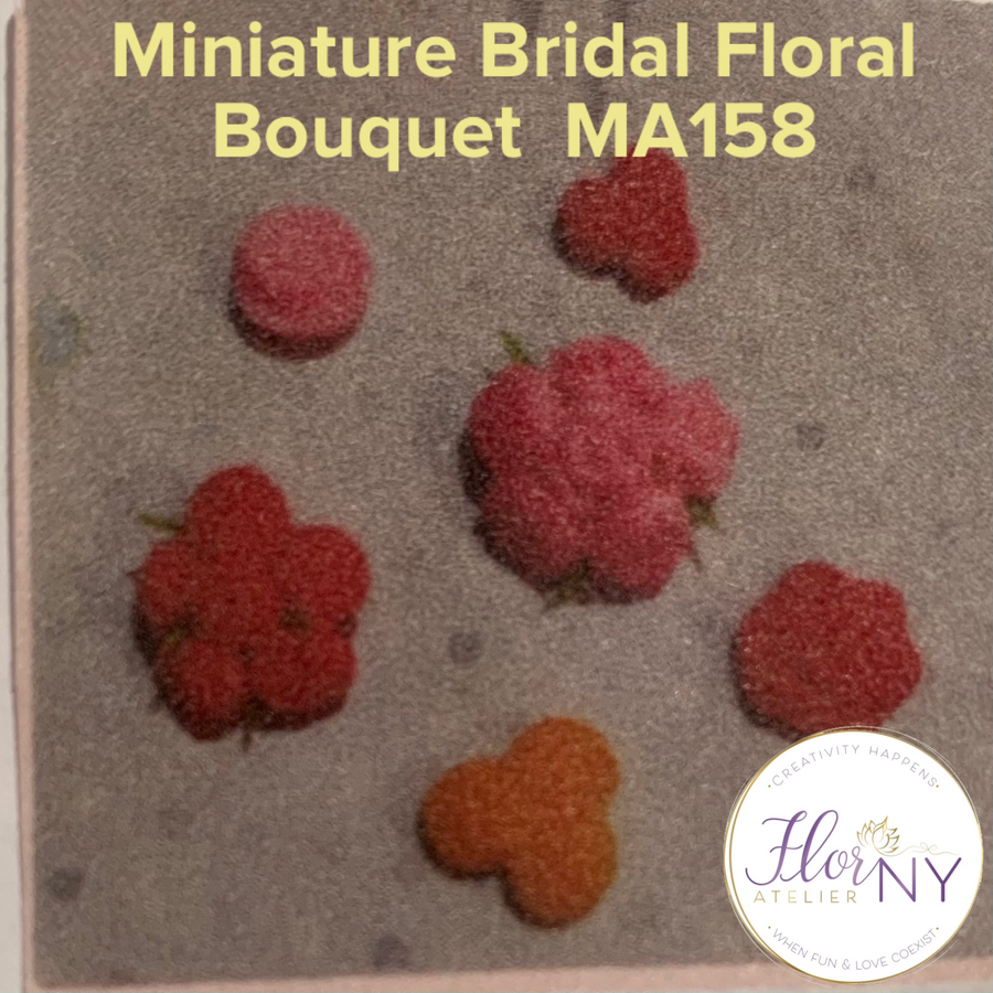 Miniature Bridal Floral Bouquet Silicone Mold 158 MA