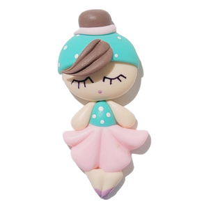 MeToo Pink Ballet #377 Clay Doll for Bow-Center, Jewelry Charms, Accessories, and More