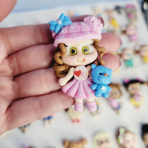 Kiki #300 Clay Doll for Bow-Center, Jewelry Charms, Accessories, and More