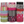 Load image into Gallery viewer, Set 20 Style Lively Flowers Pattern Printed Grosgrain Mixed Satin Ribbon - Pink/Green
