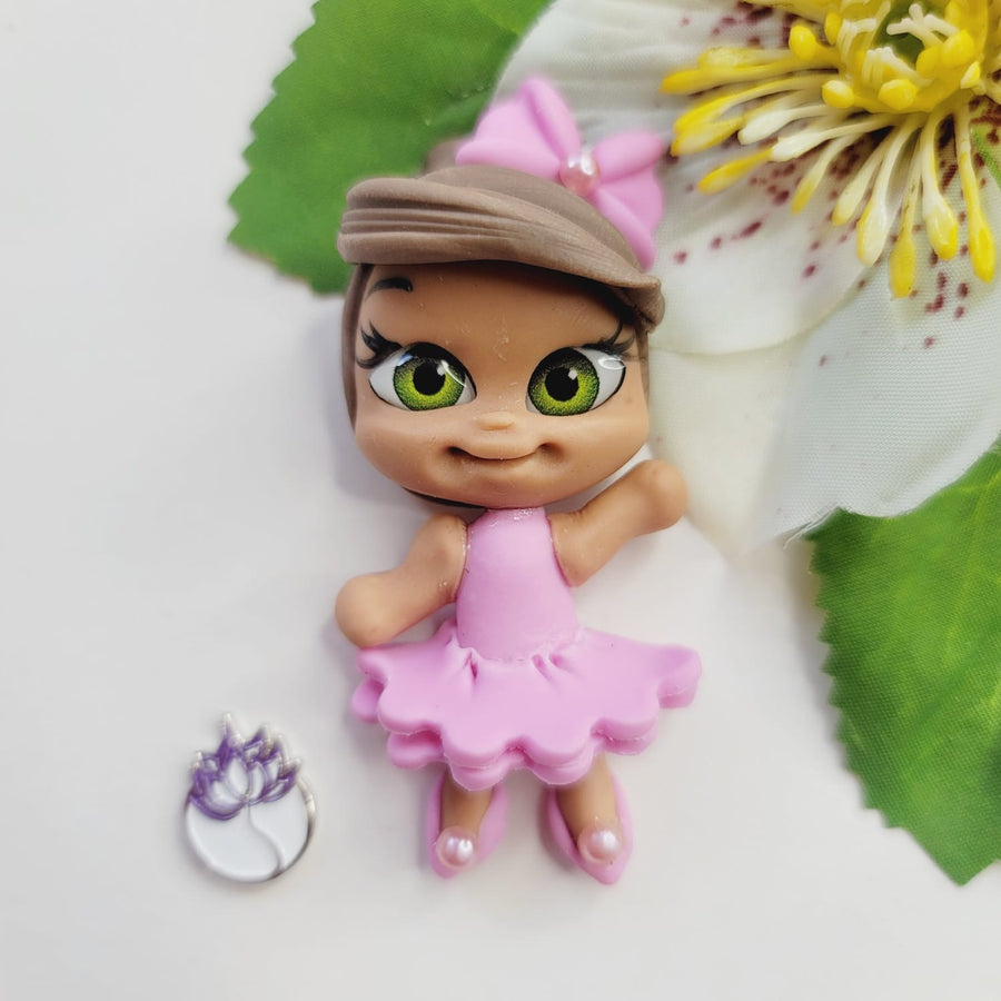 Lysha #347 Clay Doll for Bow-Center, Jewelry Charms, Accessories, and More
