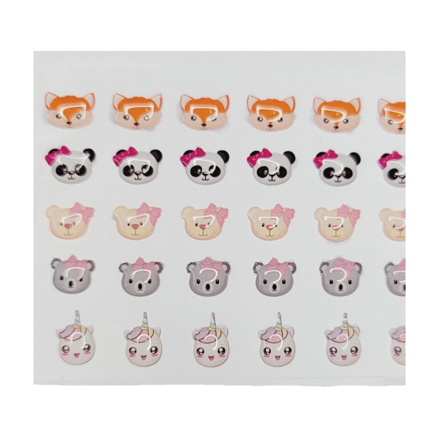 Adhesive Resin for Clays MF 29 Cute Animals (7mm ) 80 Units