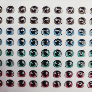 Adhesive Resin Eyes for Clays MF 70 Ternura P (8X7 mm) 64 Units