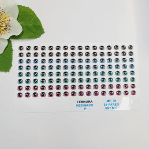 Adhesive Resin Eyes for Clays MF 70 Ternura P (8X7 mm) 64 Units