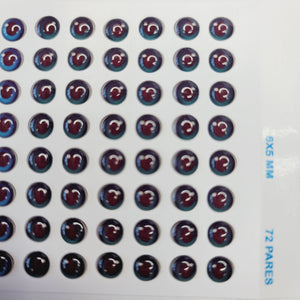 Adhesive Resin Eyes for Clays MF 75 PP (6X5 mm) 72 Units