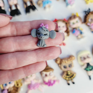 Mini Lury #401 Clay Doll for Bow-Center, Jewelry Charms, Accessories, and More