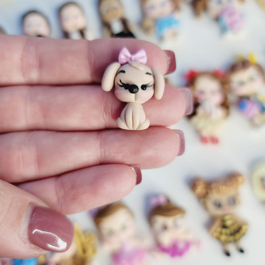 Mini Otto #402 Clay Doll for Bow-Center, Jewelry Charms, Accessories, and More