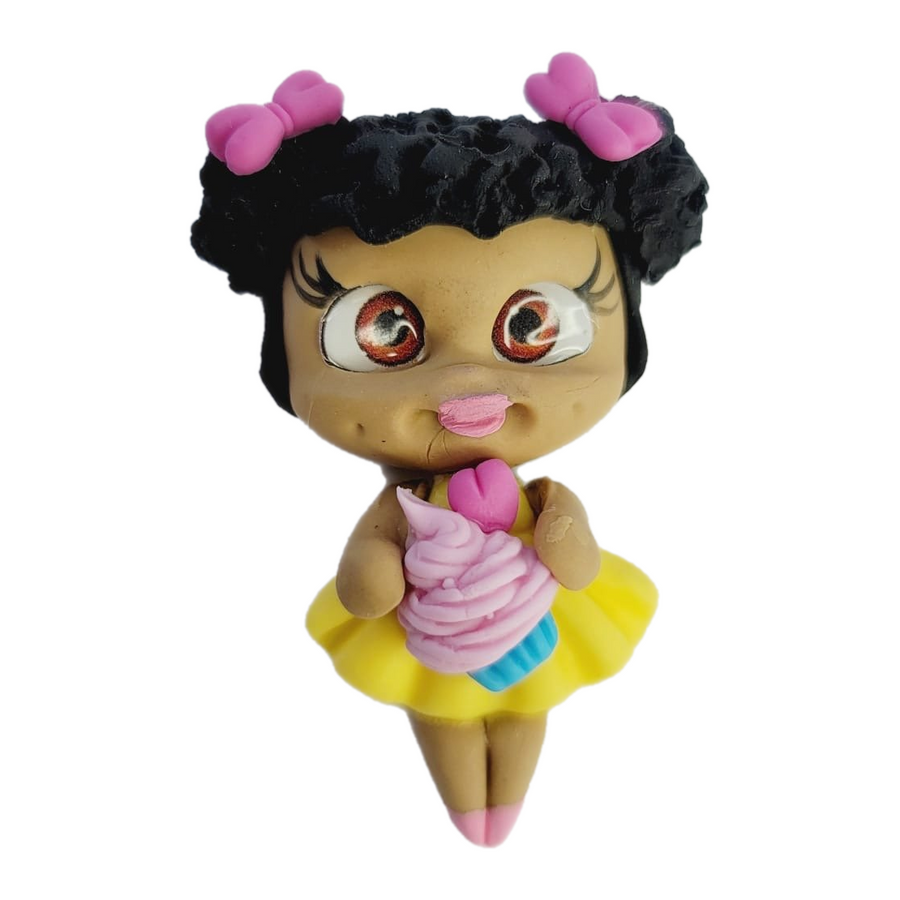 Muna #422 Clay Doll for Bow-Center, Jewelry Charms, Accessories, and More