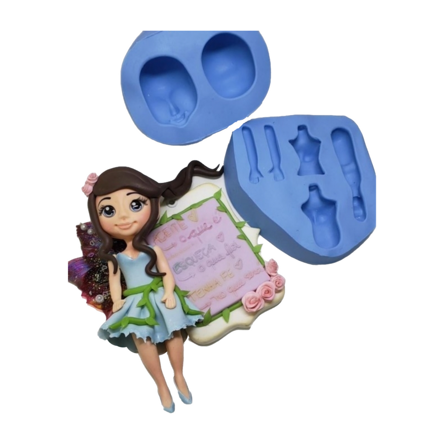 Medium Cake Top Body Universal 3D Silicone Mold MJ #7