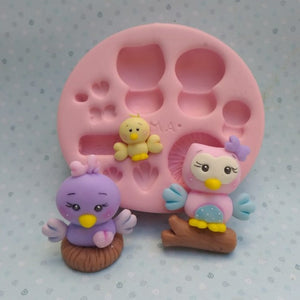 Owls and Birds Kit Silicone Mold 195 MA