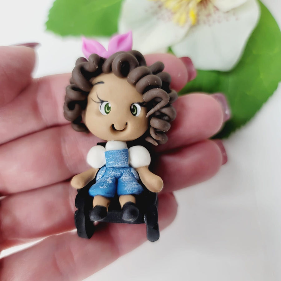 Sherice #514 Clay Doll for Bow-Center, Jewelry Charms, Accessories, and More