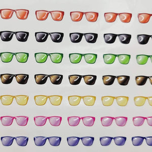 Adhesive Resin SunGlasses for Clays MNC 525 Tradicional 3cm 35 Units (Multicolor)